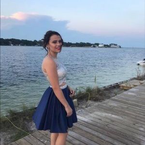 blush homecoming dress